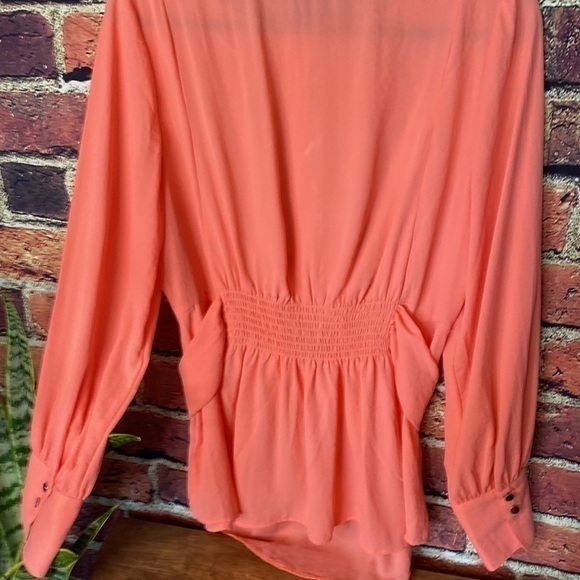 LOVE & Legend Coral Long Sleeve Blouse Size XL - Picture 9 of 9